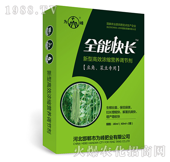 全能快長（豆角、菜豆專用）-新型高效濃縮營養(yǎng)調(diào)節(jié)劑-為峰
