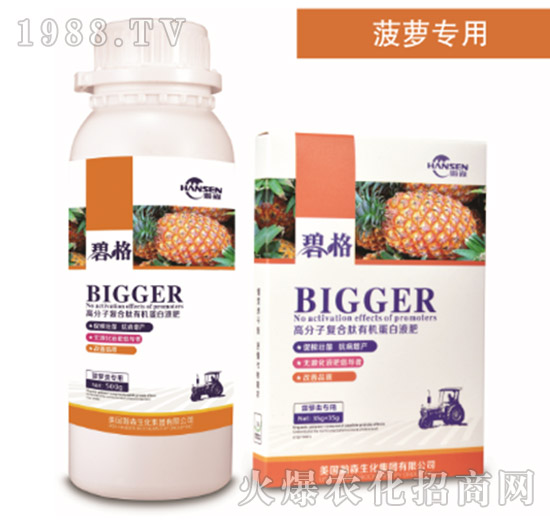 菠蘿專用高分子復(fù)合肽有機蛋白液肥-碧格-瀚森農(nóng)業(yè)
