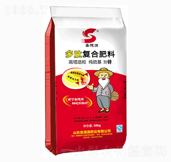 高塔造粒純硫基加鋅復合肥料30-5-5-圣德源