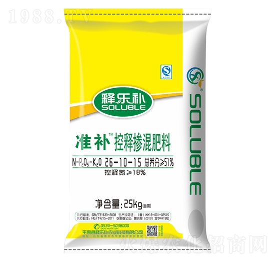 準補控釋摻混肥料26-10-15-釋樂補-茂施肥料