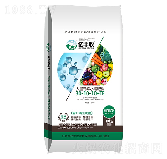 大量元素水溶肥料30-10-10+TE-億豐收-安得泰
